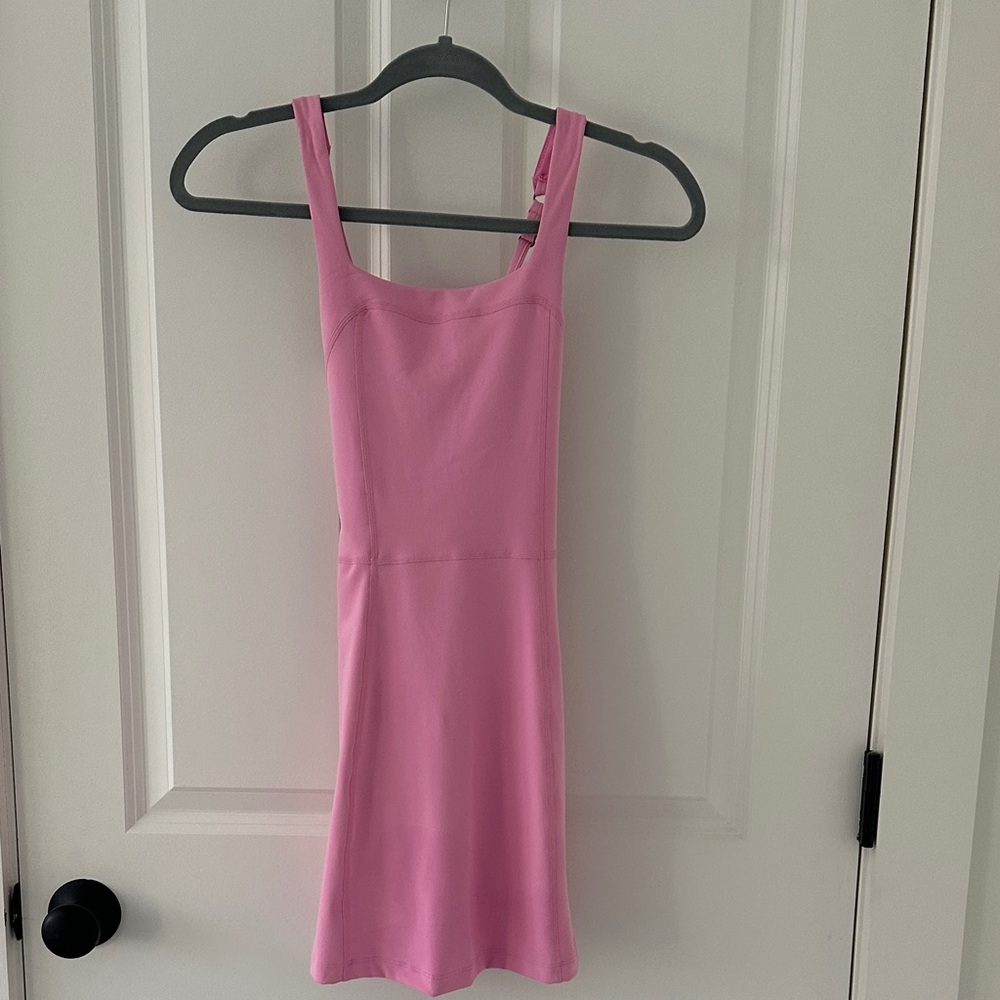 Abercrombie Kids Vibrant Pink Activewear Dress with built in shorts.